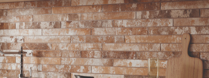 brick tile splashback